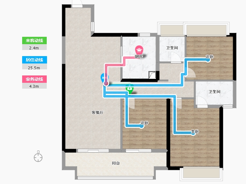 湖南省-益阳市-建发央著-119.00-户型库-动静线