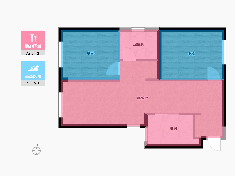 新疆维吾尔自治区-乌鲁木齐市-中海万锦公馆-60.00-户型库-动静分区