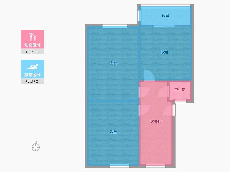 四川省-成都市-鑫祥苑-53.00-户型库-动静分区