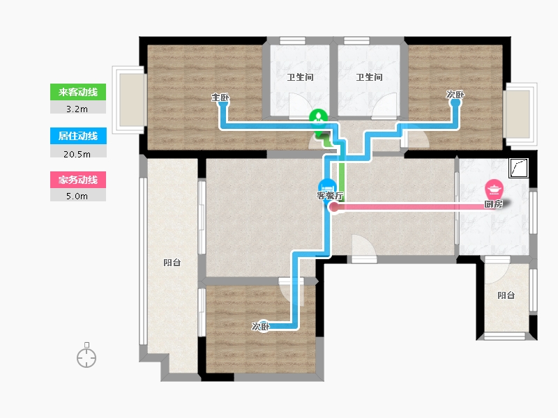 云南省-昭通市-龙源壹品-96.36-户型库-动静线