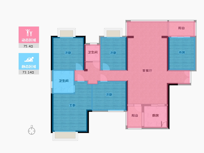 广西壮族自治区-南宁市-建工嘉园-179.17-户型库-动静分区