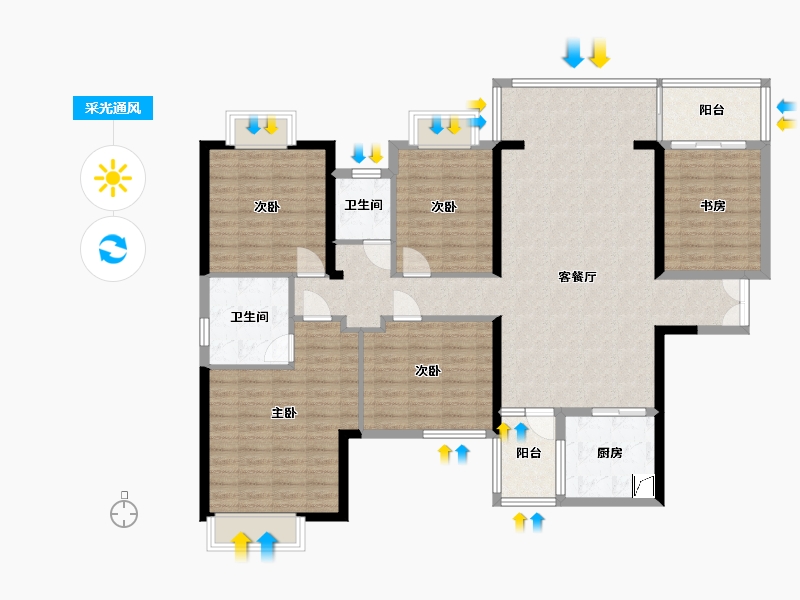 广西壮族自治区-南宁市-建工嘉园-179.17-户型库-采光通风