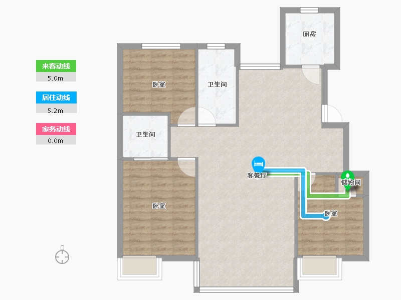 吉林省-长春市-天泽凯旋华府-104.07-户型库-动静线