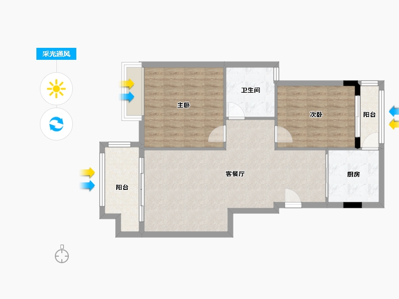 湖北省-咸宁市-东岭尚城-85.00-户型库-采光通风