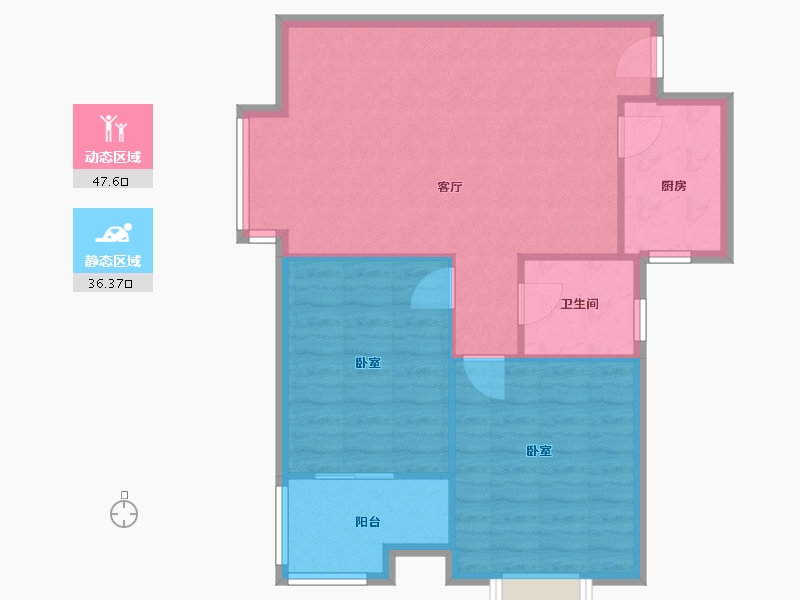 陕西省-西安市-新西蓝二期-77.00-户型库-动静分区