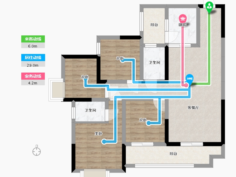 重庆-重庆市-九里江岸-100.00-户型库-动静线