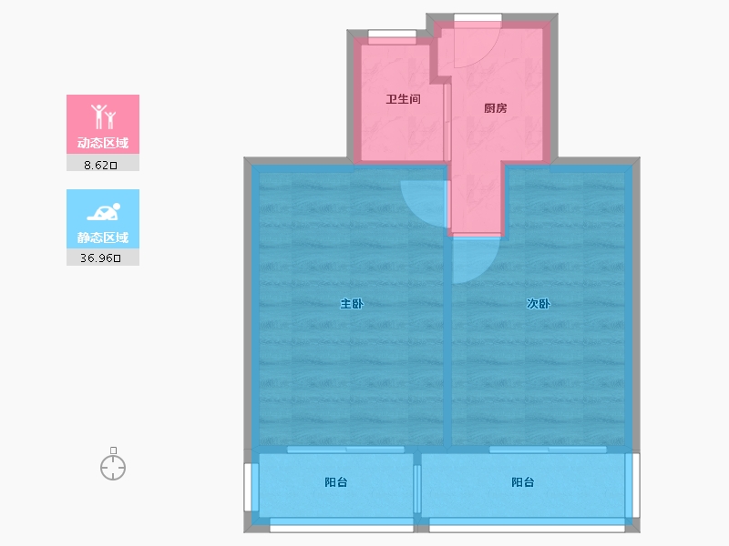 上海-上海市-复元坊-42.30-户型库-动静分区