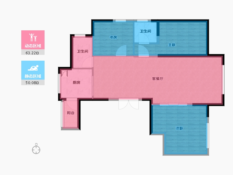 天津-天津市-龙第公府-103.00-户型库-动静分区