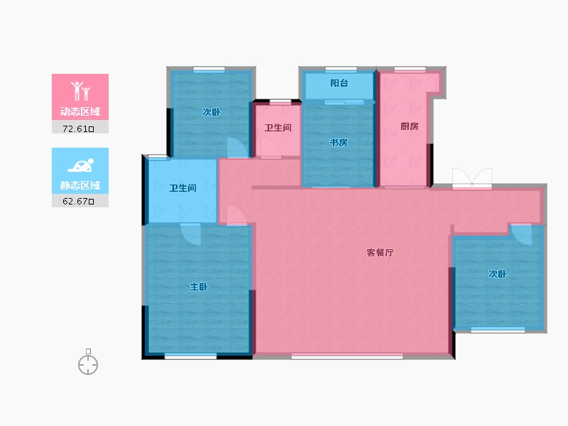 陕西省-汉中市-臻湾汇-123.00-户型库-动静分区