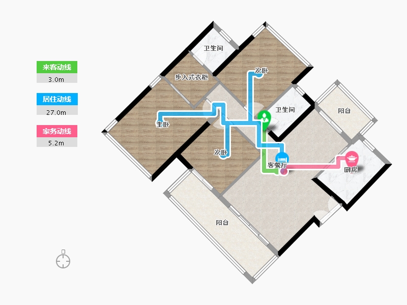 广东省-江门市-骏景湾悦峰-106.00-户型库-动静线