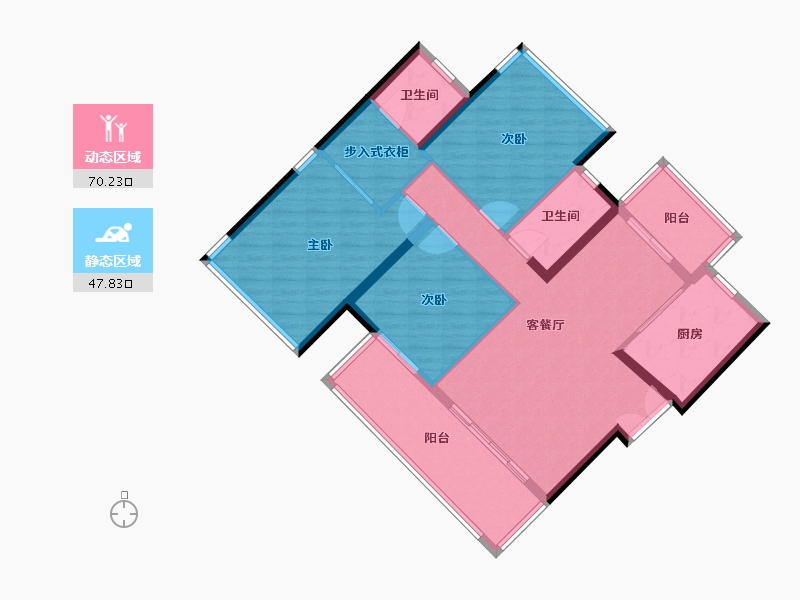 广东省-江门市-骏景湾悦峰-106.00-户型库-动静分区