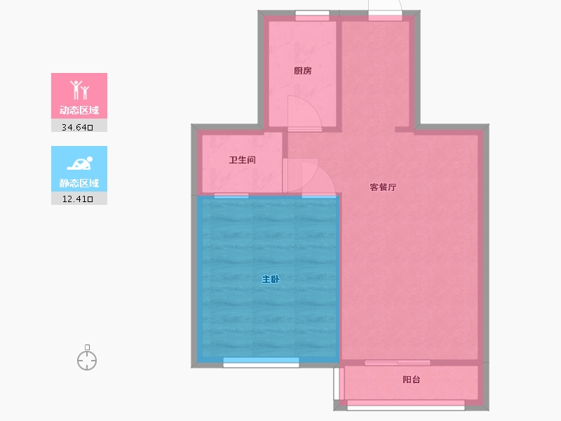 上海-上海市-控江路2026弄小区-53.00-户型库-动静分区