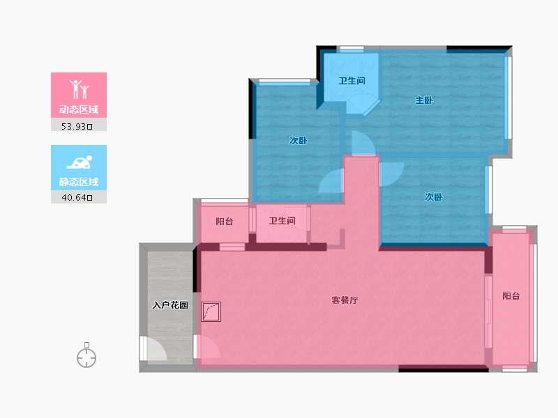 广东省-梅州市-御景江山悦-89.00-户型库-动静分区