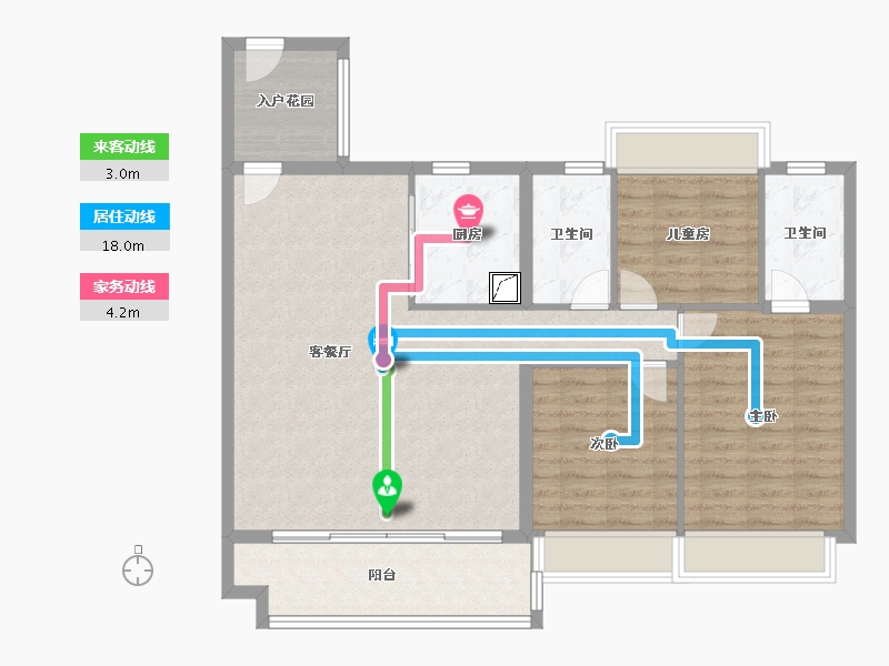 广东省-广州市-越秀·星樾TOD-110.00-户型库-动静线