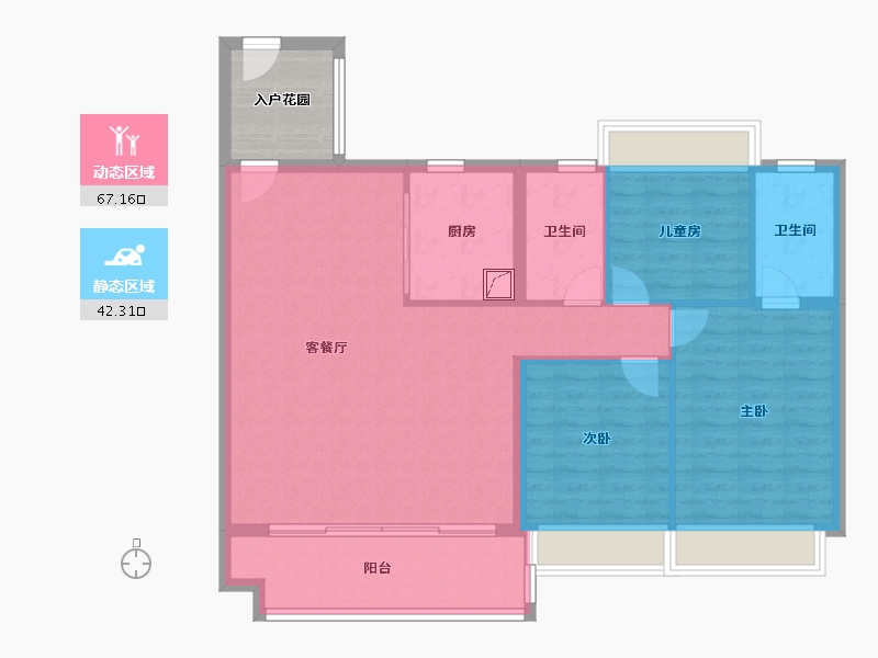 广东省-广州市-越秀·星樾TOD-110.00-户型库-动静分区