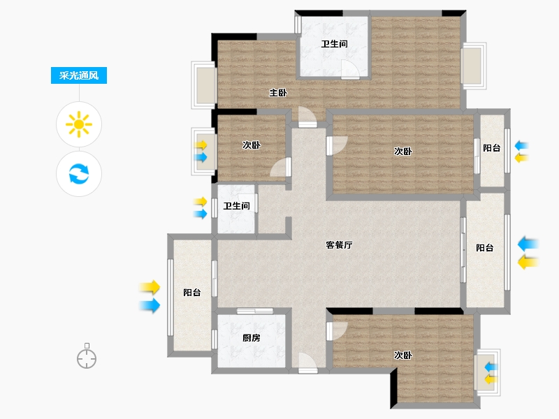 贵州省-黔南布依族苗族自治州-白晶谷38组团-160.00-户型库-采光通风