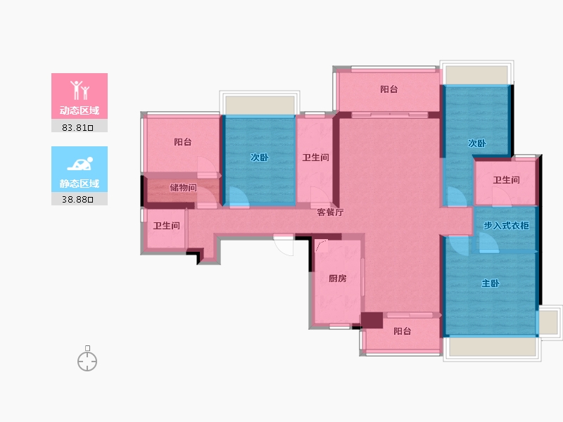 广东省-惠州市-雍和园-118.00-户型库-动静分区