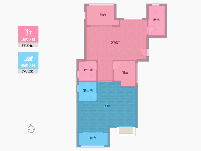 浙江省-杭州市-星汇花园-80.00-户型库-动静分区