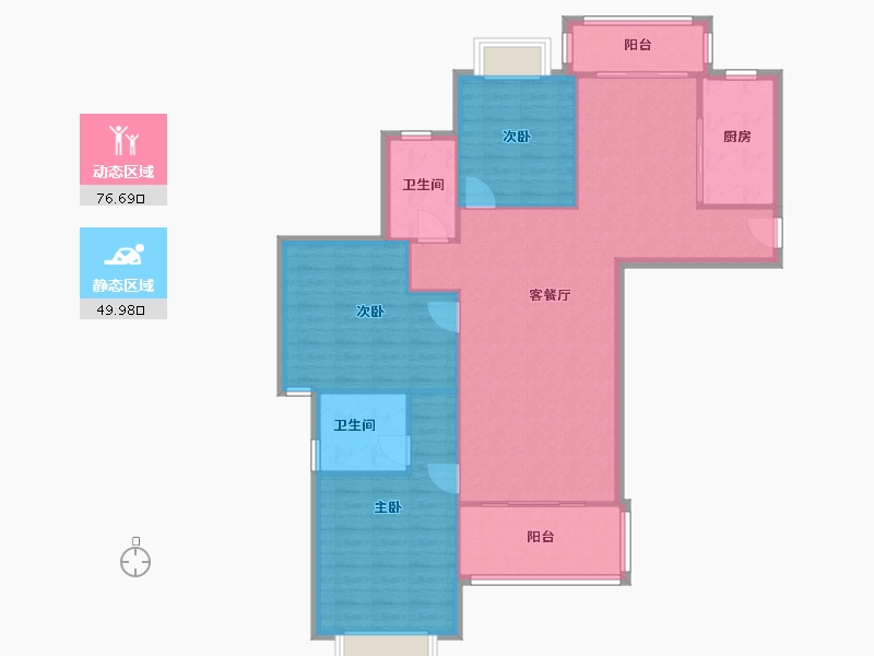 浙江省-温州市-育英·左岸名苑-116.00-户型库-动静分区