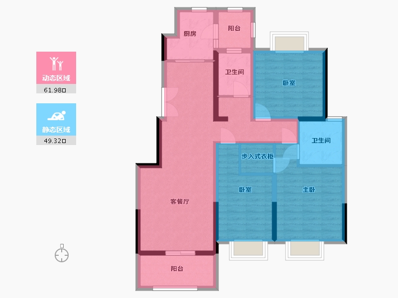 云南省-思茅市-茶源广场-106.00-户型库-动静分区