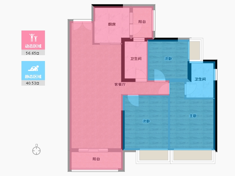 广东省-韶关市-沙湖绿洲-92.83-户型库-动静分区