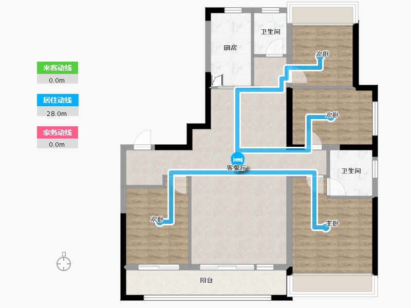 四川省-成都市-阳光春天-111.00-户型库-动静线