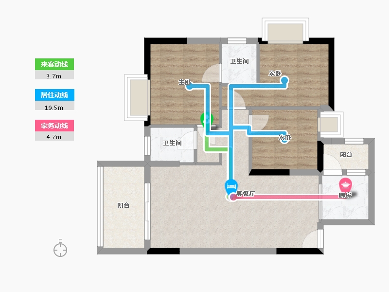 广东省-惠州市-深东安泰广场-80.55-户型库-动静线