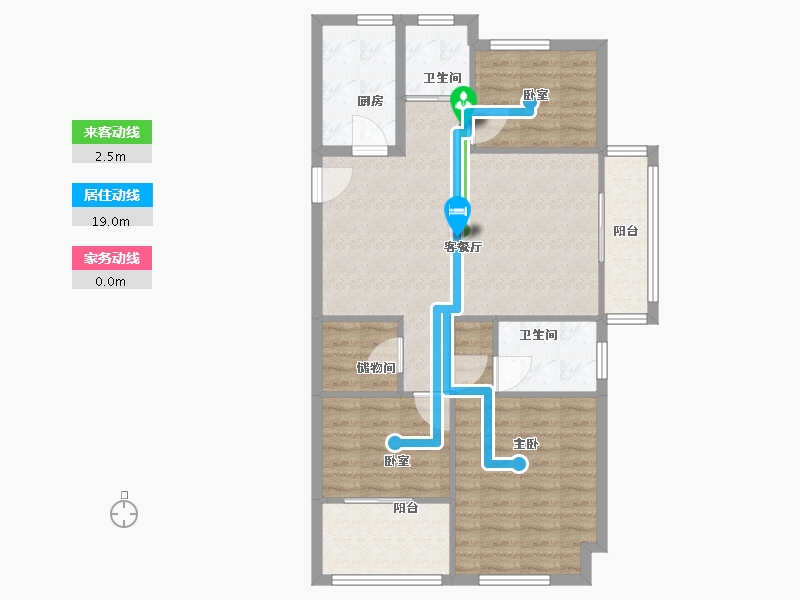 浙江省-温州市-碧桂园未来苑-87.00-户型库-动静线