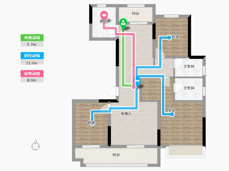 湖北省-荆门市-学府一号-114.00-户型库-动静线