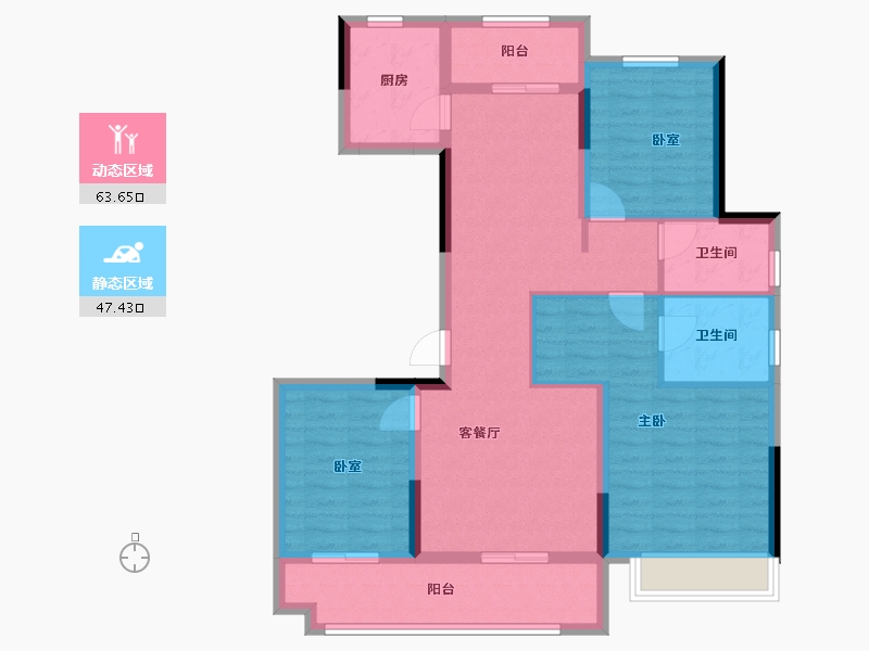 湖北省-荆门市-学府一号-114.00-户型库-动静分区