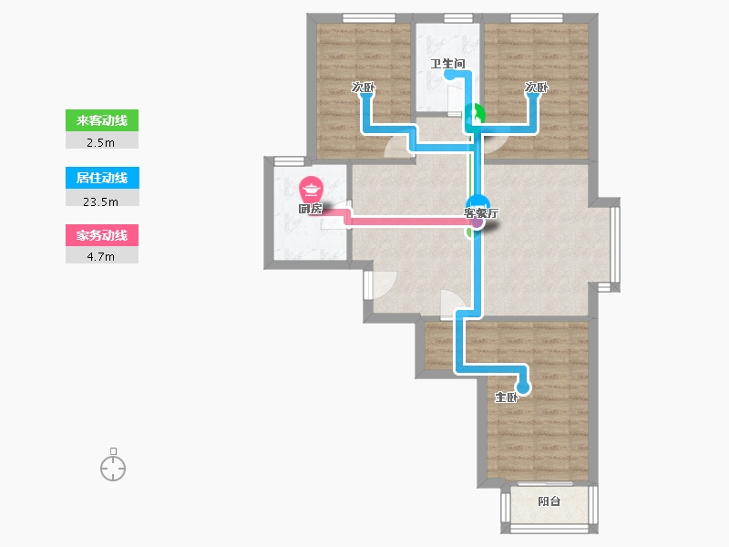 河北省-石家庄市-乐城苑东区-88.00-户型库-动静线