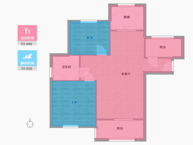 山东省-青岛市-天一仁和豪庭-65.00-户型库-动静分区