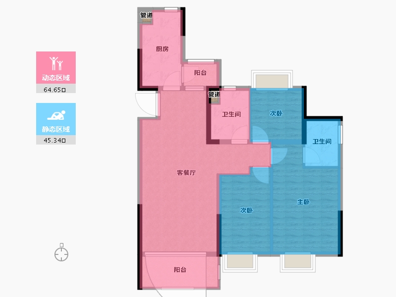 江西省-赣州市-赣州恒大御景-97.99-户型库-动静分区