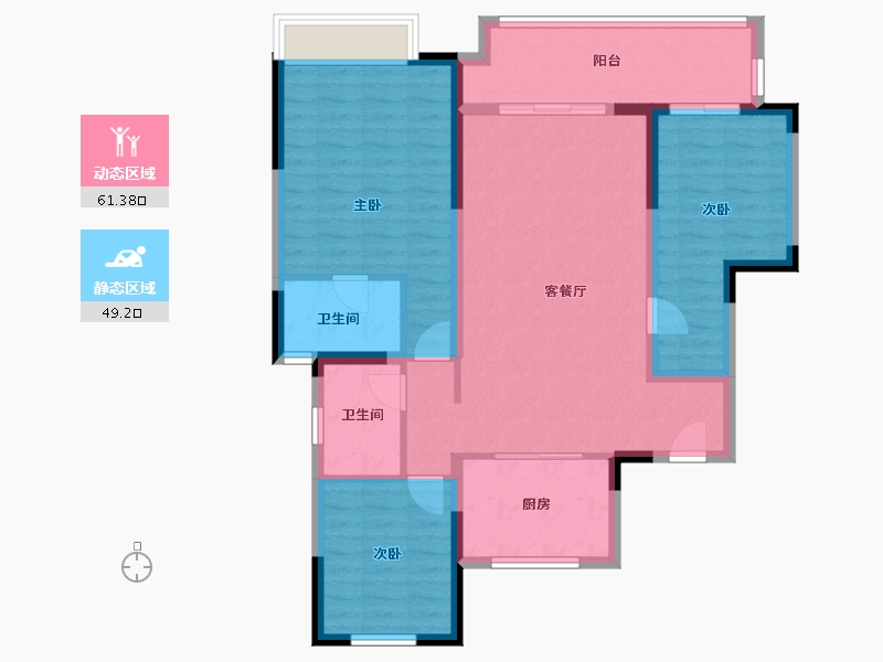 河南省-郑州市-新城玺樾门第-120.10-户型库-动静分区