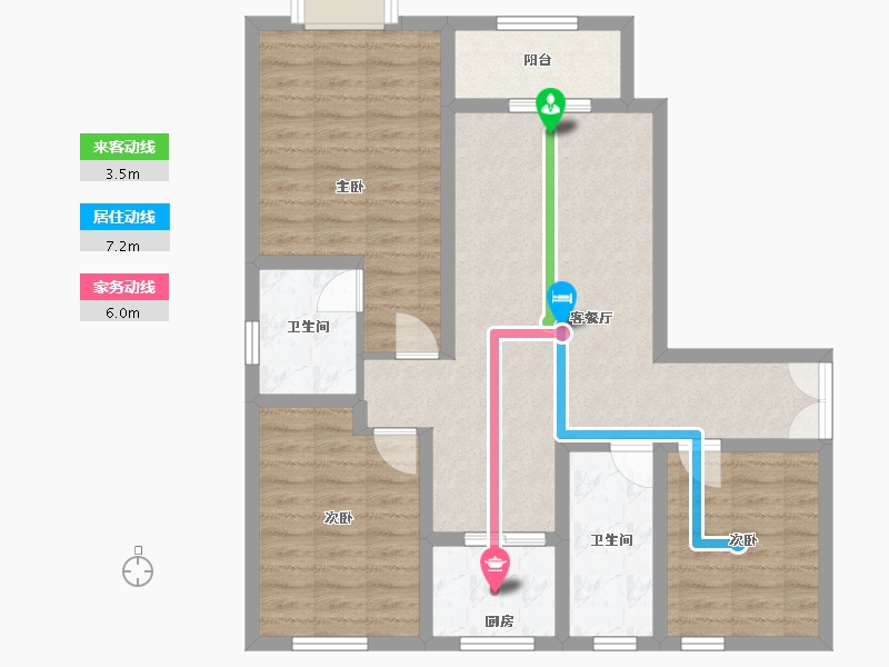 甘肃省-天水市-恒盛瑞府-95.60-户型库-动静线