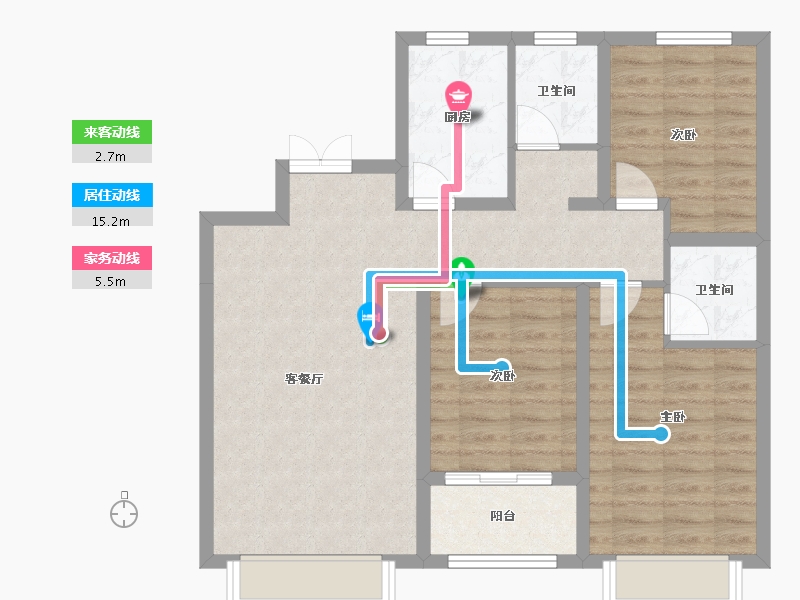 山东省-青岛市-平都壹号院-85.00-户型库-动静线