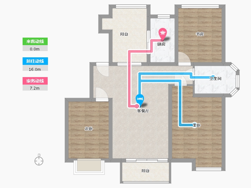 江苏省-苏州市-太仓高成·上海假日-三期-93.00-户型库-动静线