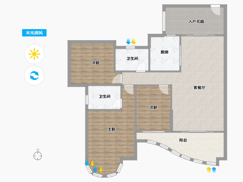 广东省-佛山市-君御海城-120.00-户型库-采光通风