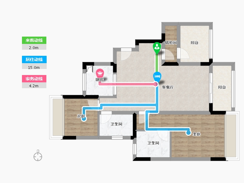 广东省-广州市-保利悦公馆-77.00-户型库-动静线