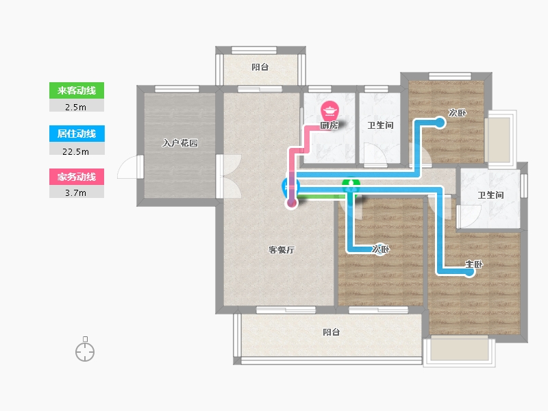 云南省-昆明市-富康城.紫悦台-105.00-户型库-动静线