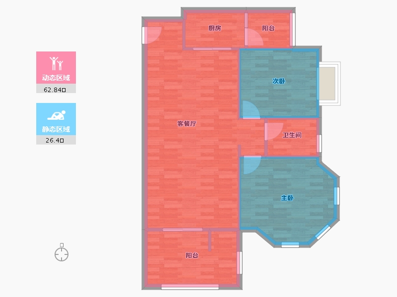 四川省-成都市-艺锦湾-82.00-户型库-动静分区