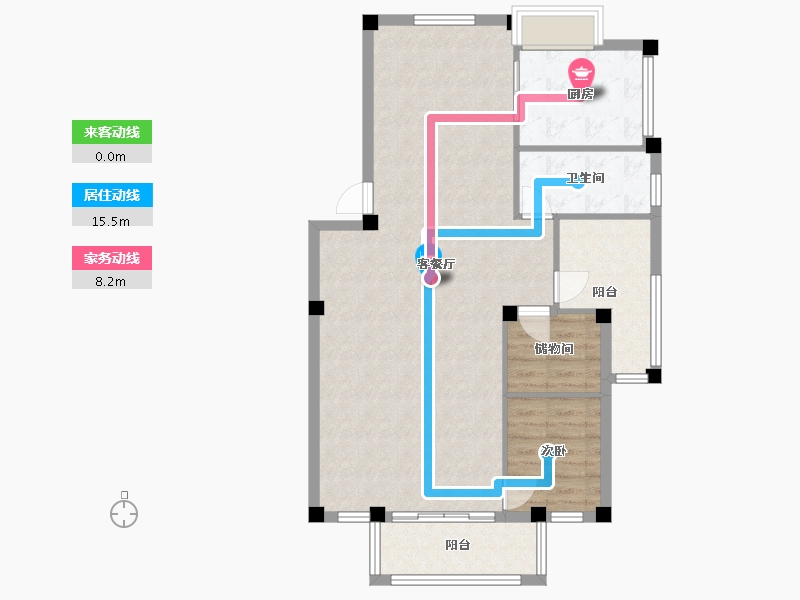 浙江省-宁波市-锦绣家园(丹四路)-180.00-户型库-动静线