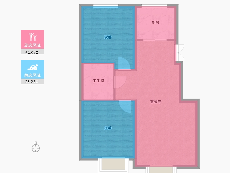 黑龙江省-佳木斯市-伟业悦府-84.24-户型库-动静分区