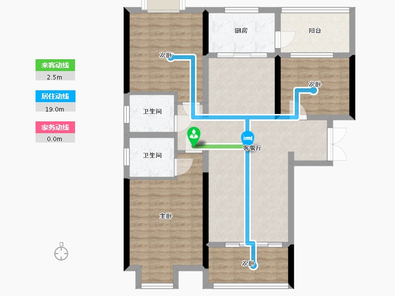 湖北省-天门市-卓尔生活城-981.00-户型库-动静线