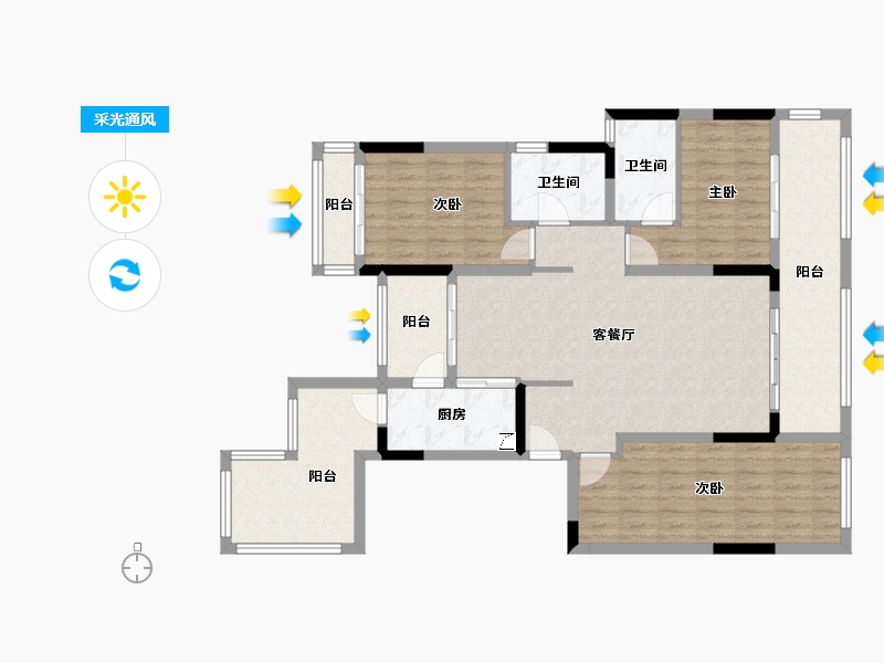 四川省-成都市-中节能琅园-103.00-户型库-采光通风