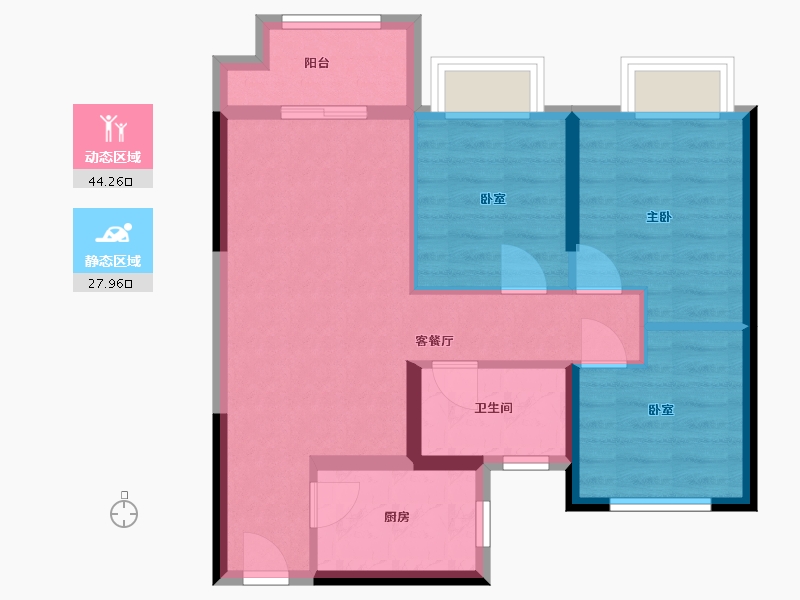 浙江省-金华市-璀璨-69.00-户型库-动静分区