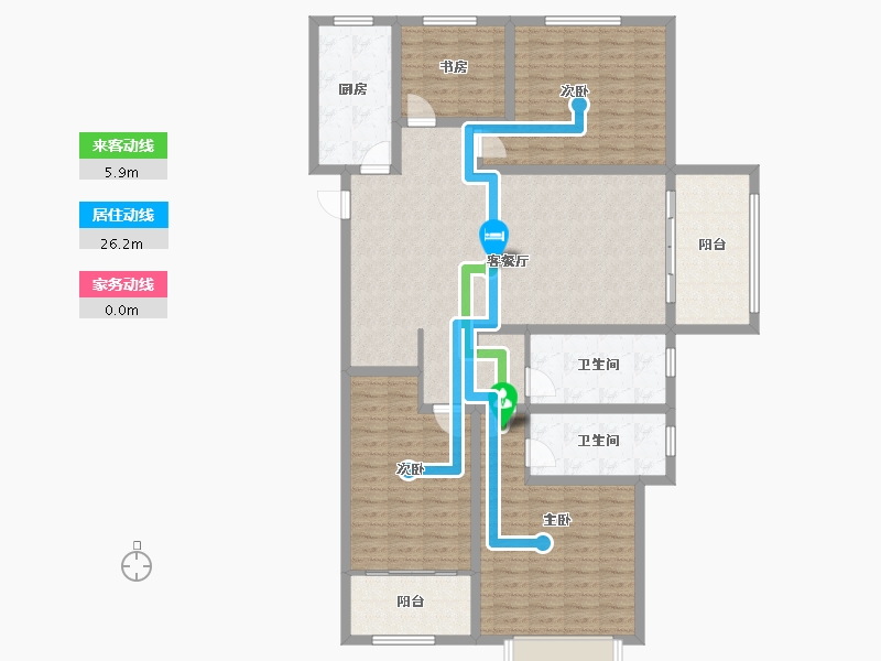 山东省-菏泽市-凤凰城-143.00-户型库-动静线