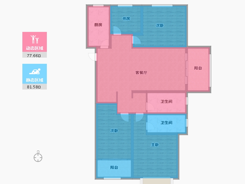 山东省-菏泽市-凤凰城-143.00-户型库-动静分区