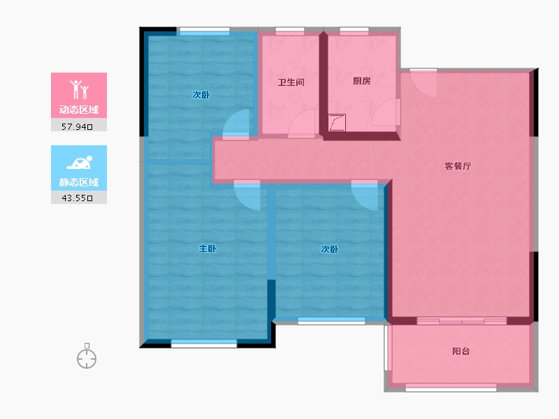 江苏省-连云港市-御海华城-90.98-户型库-动静分区