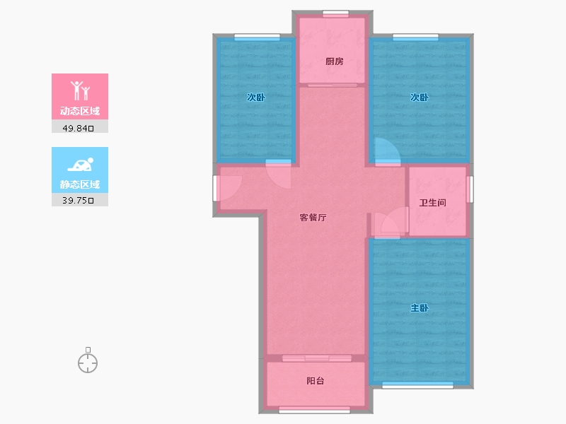 河北省-张家口市-馨美家园D区-80.00-户型库-动静分区